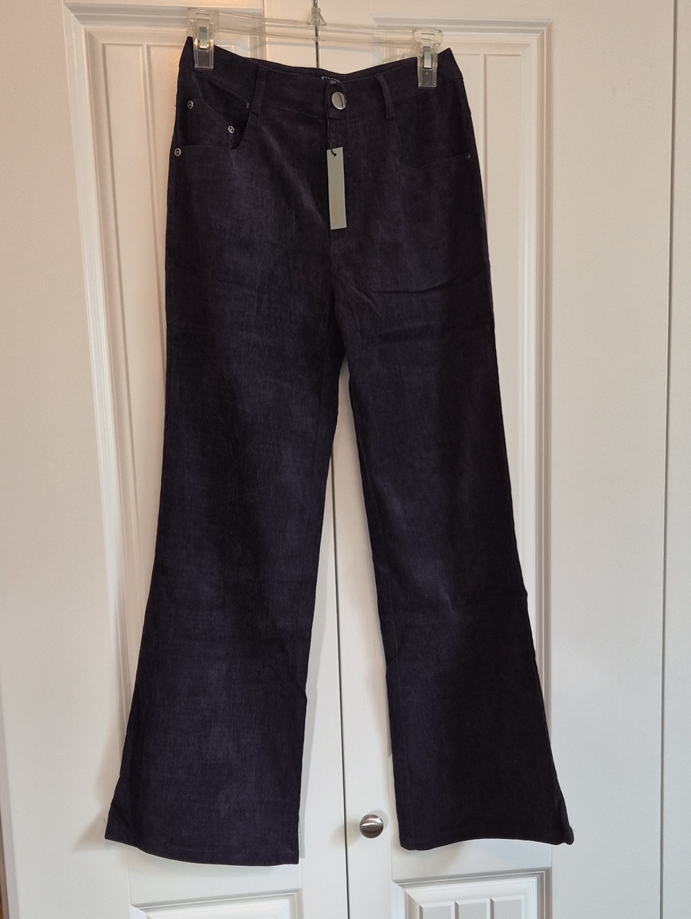 High-Rise Wide-Leg Jeans in Dark Indigo Blue